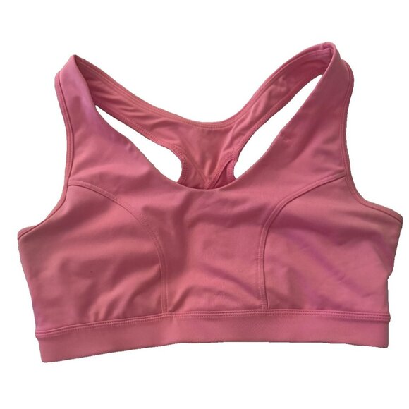 Tek Gear High Impact Sports Bra Pink Racerback Size Medium Preowned Excellent - Picture 1 of 3